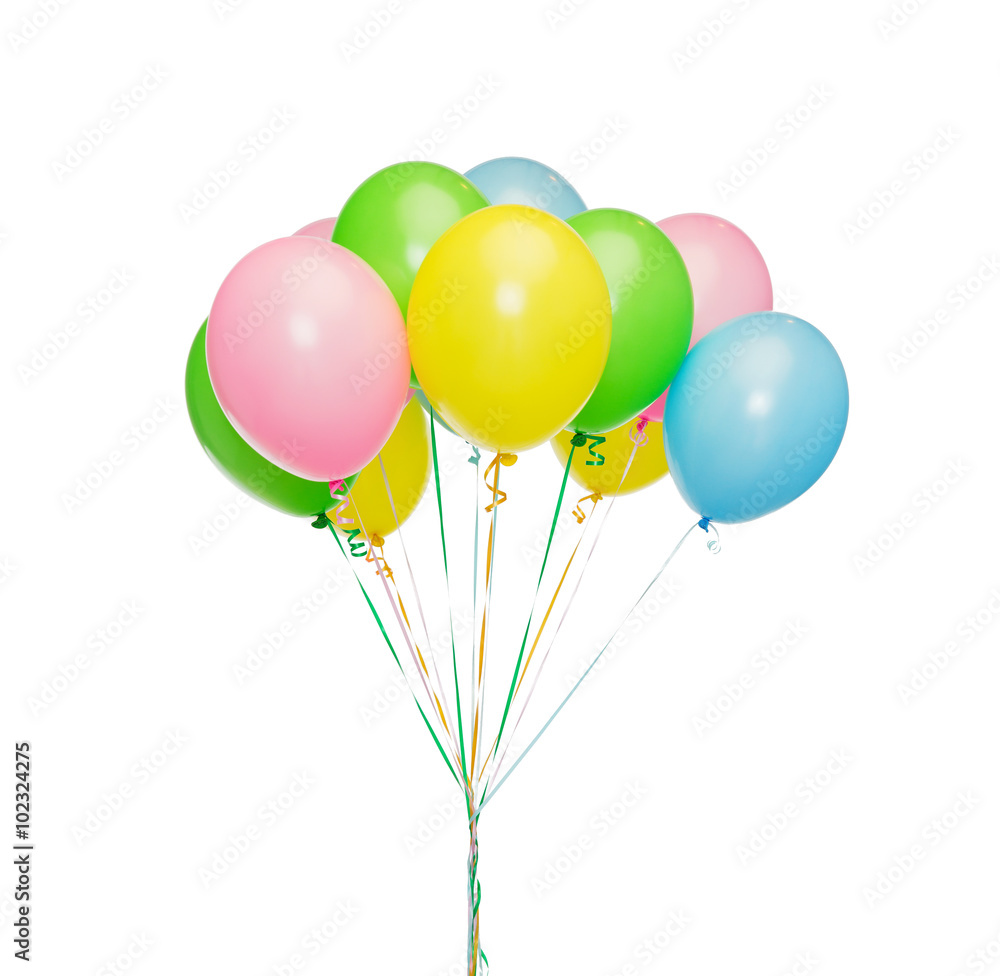 bunch of inflated helium balloons bunch of inflated helium balloons
