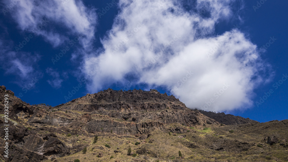 Typische Felsformation in der Berglandschaft von Gran Canaria