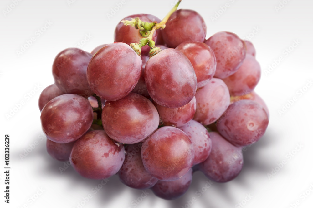 red grape on white
