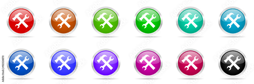 Obraz premium tool vector icons set