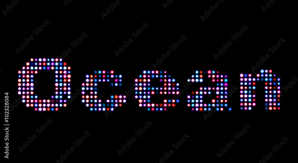 Ocean led text Ocean led text