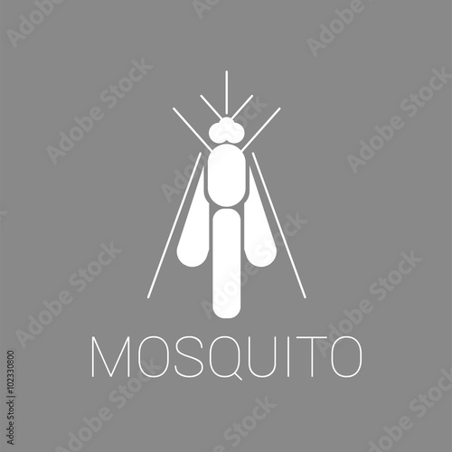 Vector abstract mosquito icon or a logo symbol