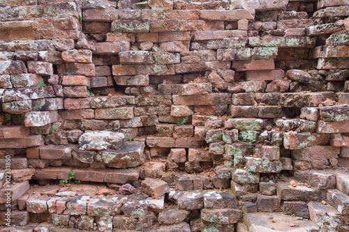 ruins of brick at Phanom Rung Historical Park at Thailand