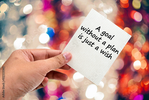 A goal without a plan is just a wish