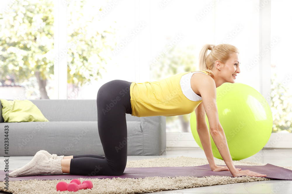 Fototapeta premium Time to workout at home