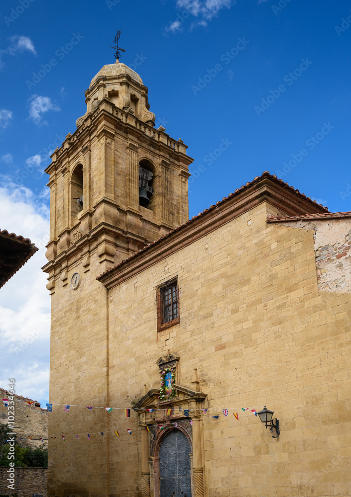 Church of Santa Margarita in Mirambel, Spain.