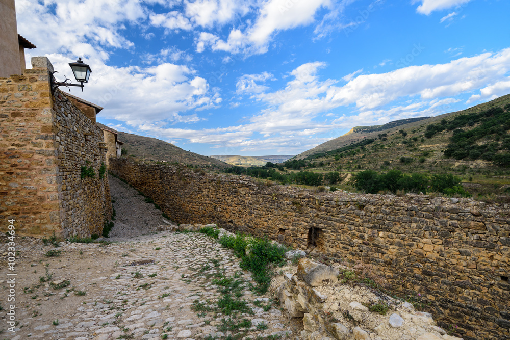 Ancient wall of Mirambel town. Ancient wall of Mirambel town.