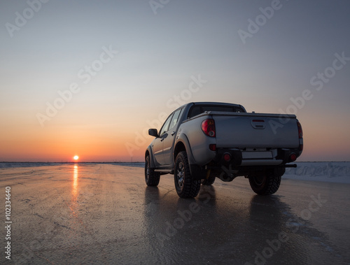 Car on the ice