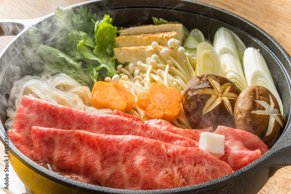すきやき　 Japanese beef sukiyaki