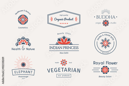 Vector asian logo templates