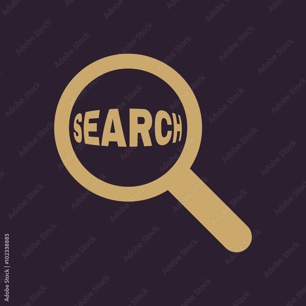 Search icon. Magnifier symbol. Flat Search icon. Magnifier symbol. Flat