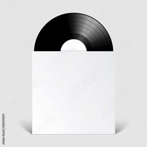 Vinyl Record disc with Cover Mockup