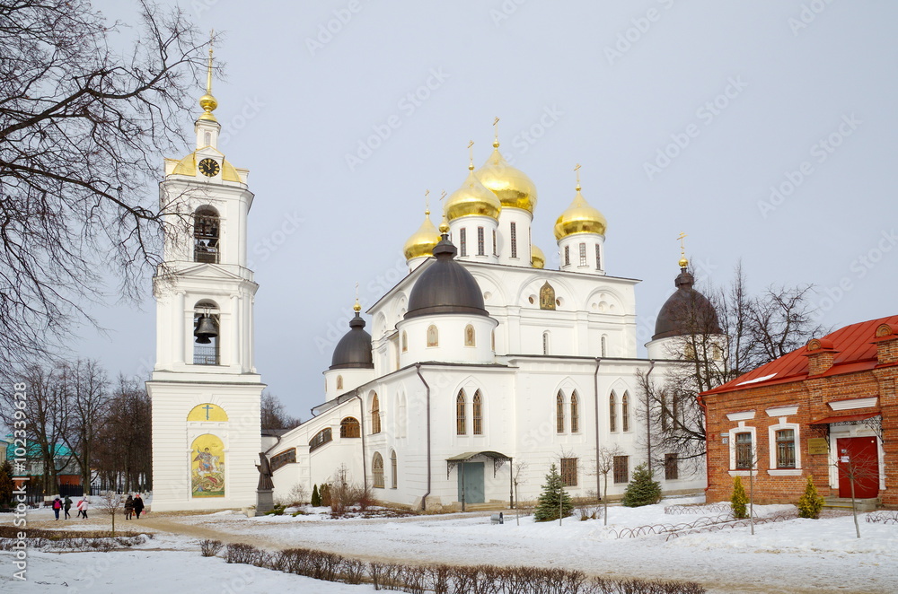 Dmitrov, Moscow region - February 7, 2016: Assumption Cathedral in Dmitrov Kremlin