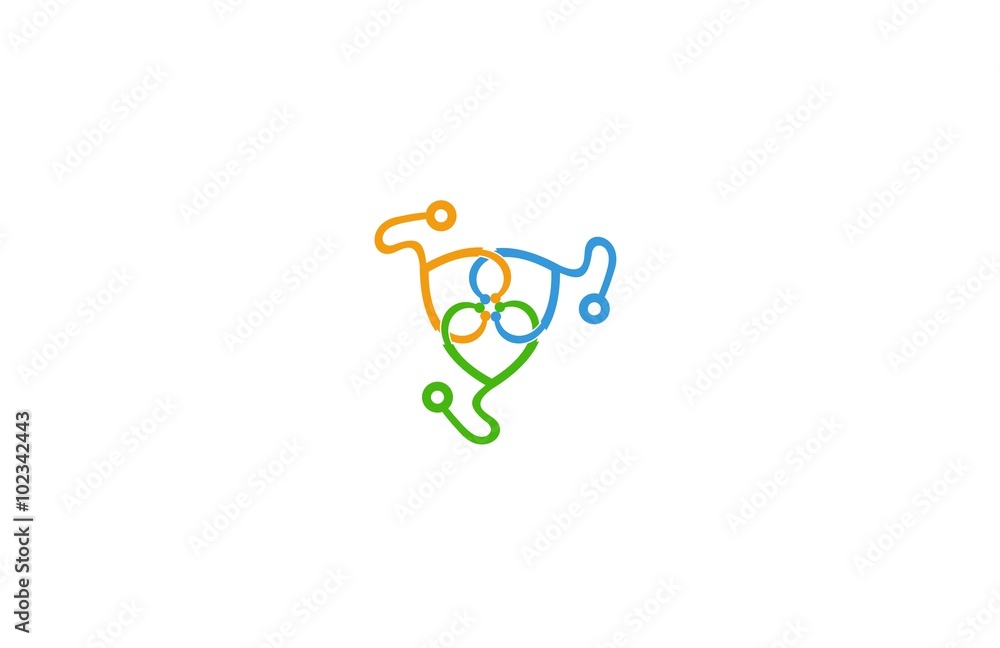 Fototapeta premium team partner medical logo
