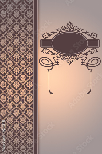 Vintage invitation card or cover-book design.