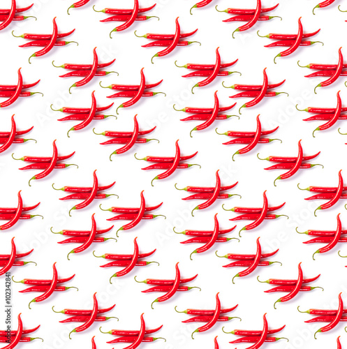 tile pattern hot pepper on a white background