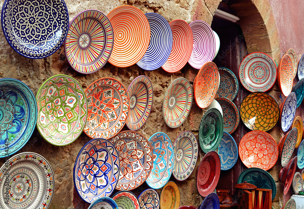 Φωτογραφία Essaouira, Morocco -  January 6, 2016: Traditional arabic handcrafted, colorful