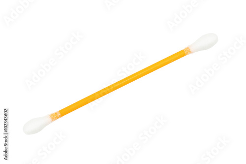 Cotton sticks isolated on white background.