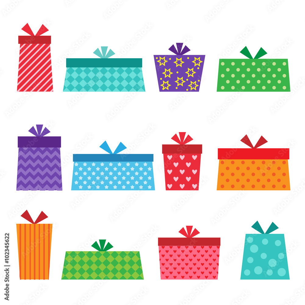Set of vector presents Set of vector presents