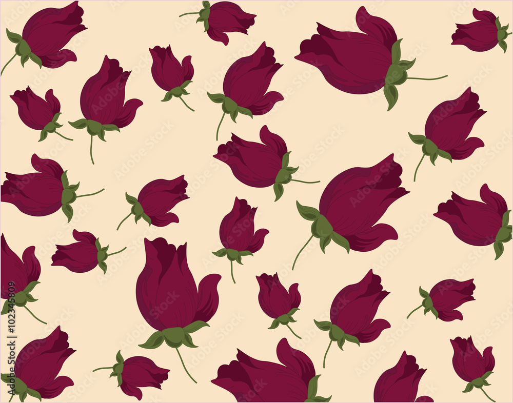 Roses pattern background. Vector Roses pattern background. Vector
