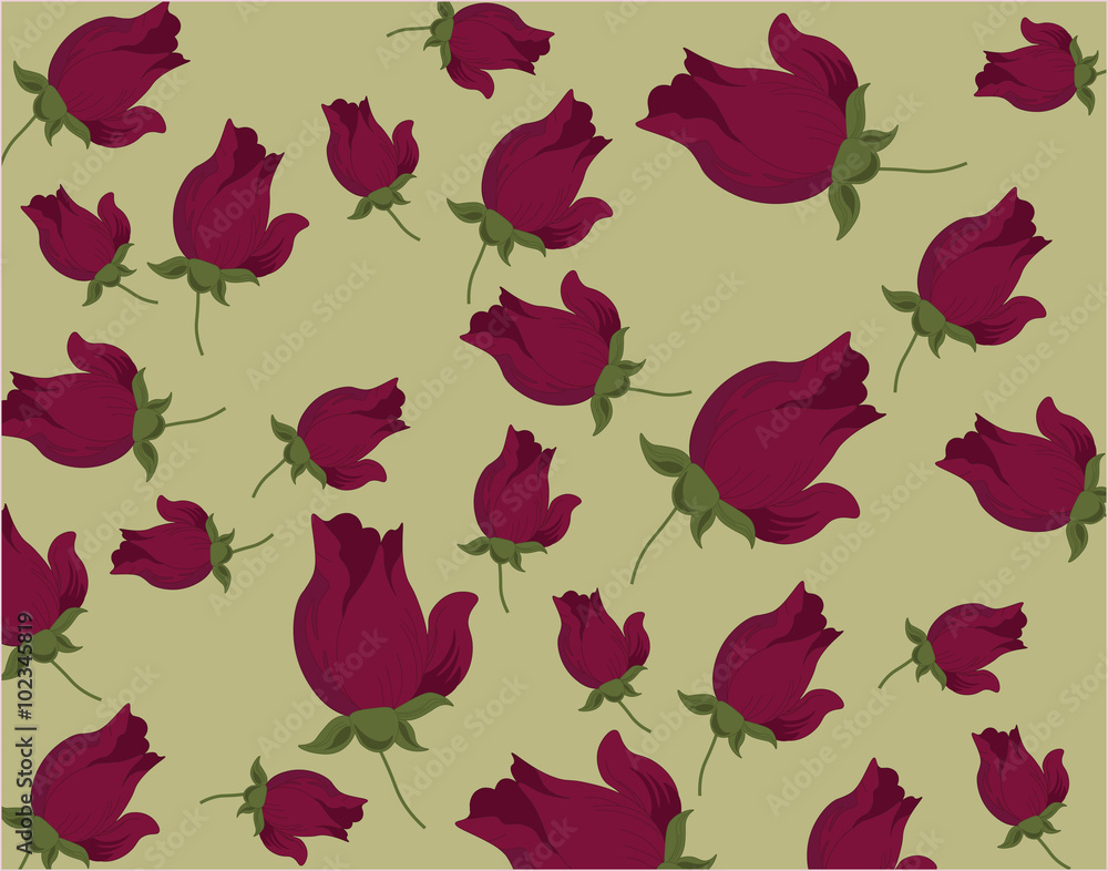 Roses pattern background. Vector Roses pattern background. Vector