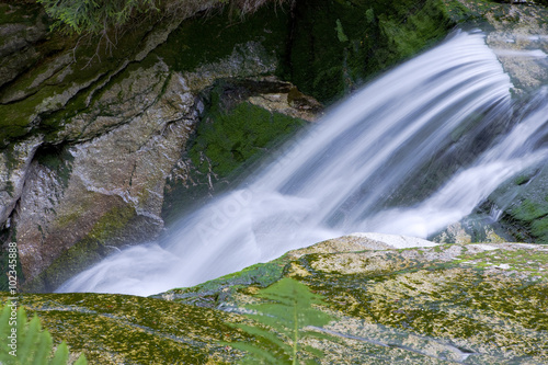 Poland. The Karkonosze National Park  biosphere reserve  - Szklarka waterfall