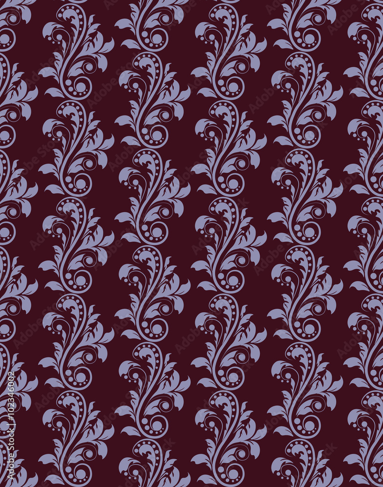 Classic royal ornament acanthus flower pattern background. Vector
Classic royal ornament acanthus flower pattern background. Vector