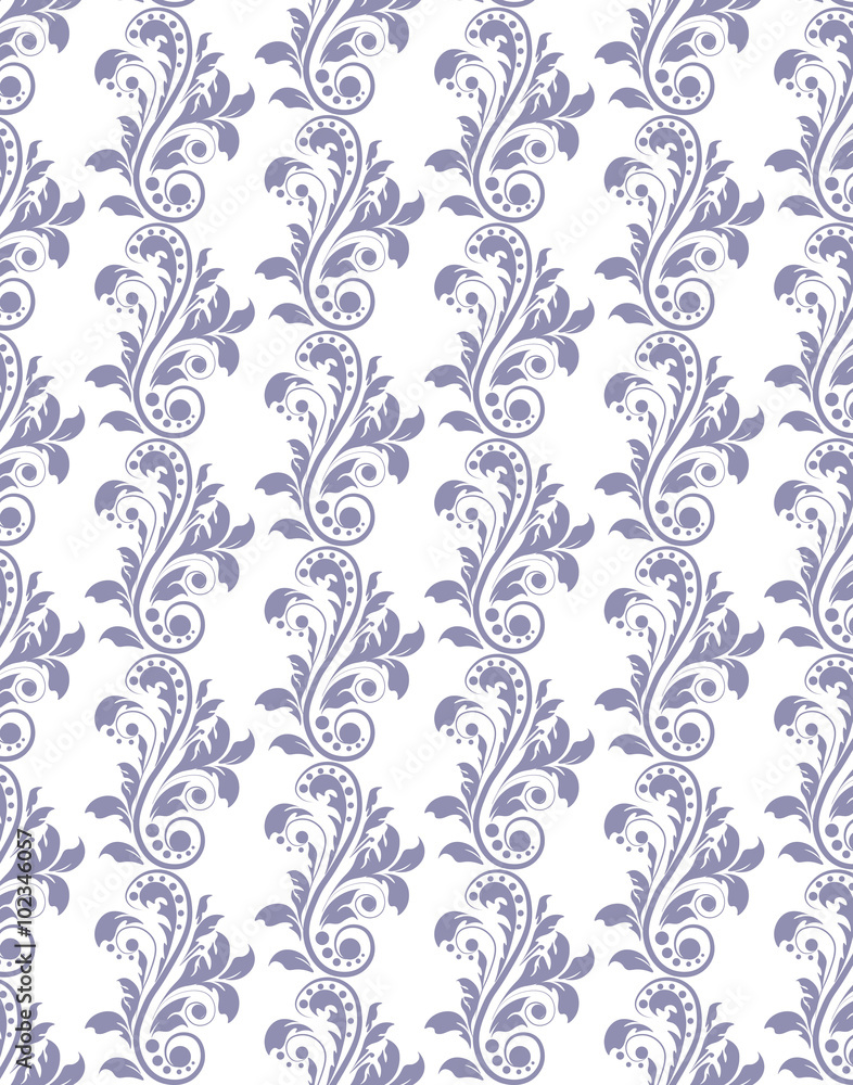 Classic royal ornament acanthus flower pattern background. Vector
Classic royal ornament acanthus flower pattern background. Vector