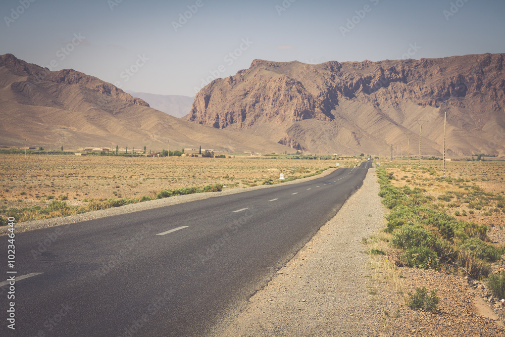 Desert road in Morocco