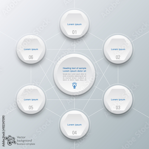 Infographics Vector Background 6-Step Process