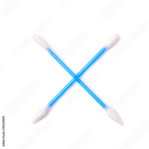 Two cotton swabs isolated