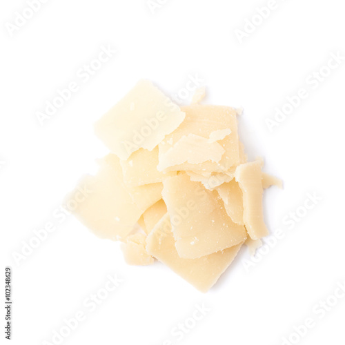 Pile of parmesan cheese flakes photo