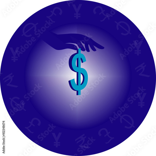 Dollar,All elements are in separate layers color can be changed easily.

