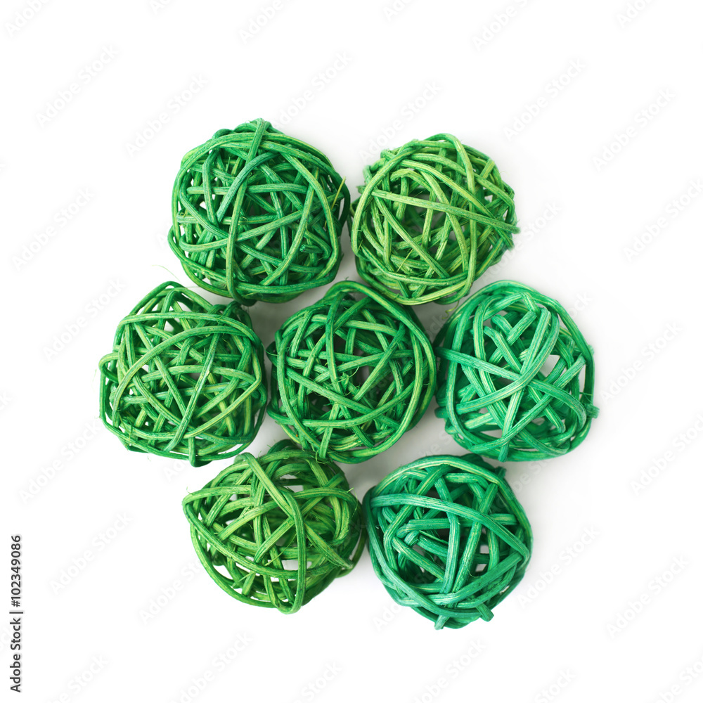 Pile of straw balls isolated Pile of straw balls isolated