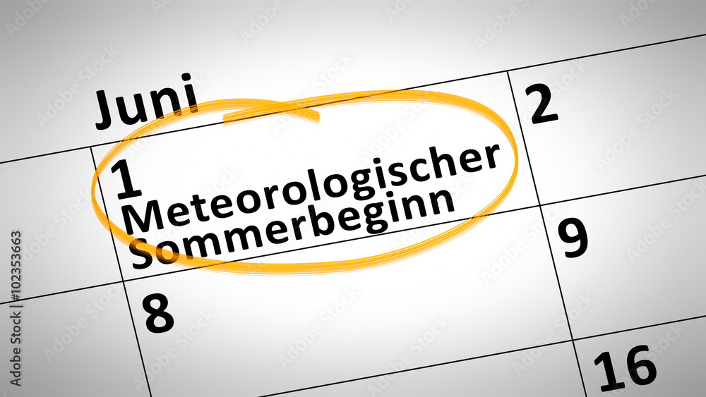 Meteorological beginning of the summer first of june in german l Meteorological beginning of the summer first of june in german l