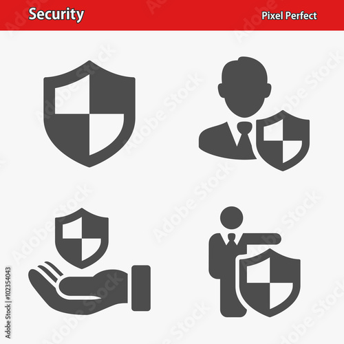 Security Icons. Professional, pixel perfect icons optimized for both large and small resolutions. EPS 8 format.