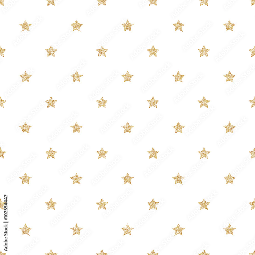 Gold glitter stars seamless pattern background. Gold glitter stars seamless pattern background.