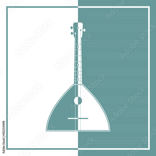 Silhouette of balalaika