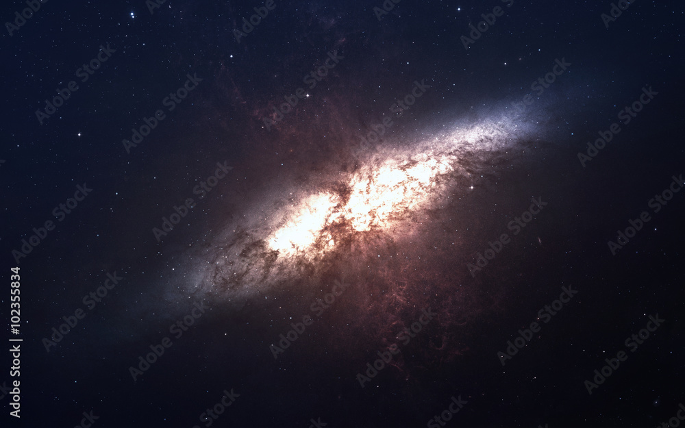 Fototapeta premium Nebula and stars in deep space, glowing mysterious universe. Elements of this image furnished by NASA