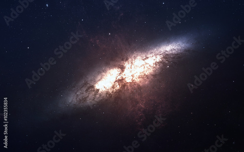 Fototapeta Naklejka Na Ścianę i Meble -  Nebula and stars in deep space, glowing mysterious universe. Elements of this image furnished by NASA