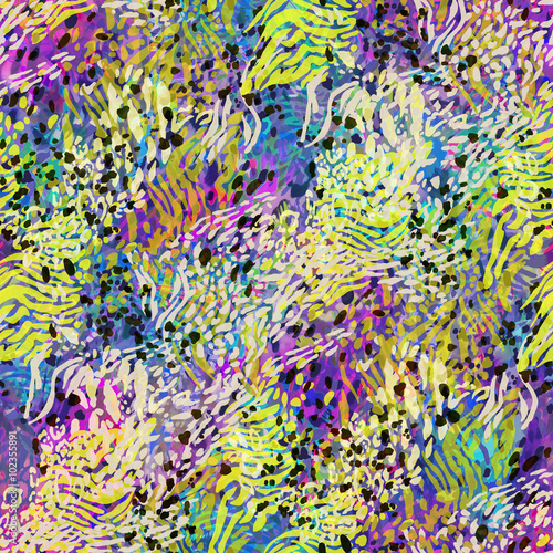 Quadro su tela Abstract animal texture ~ seamless background