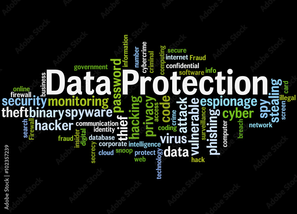 Data Protection, word cloud concept 4 Data Protection, word cloud concept 4