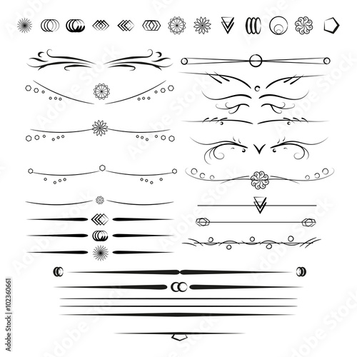 A set of decorative items to decorate your work.
