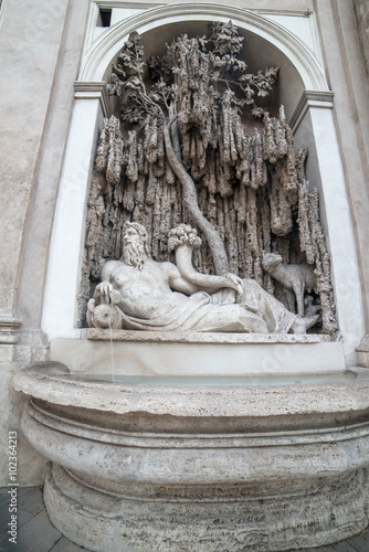 Rome, Italy: sculpture in ensemble of Quattro Fontane, Four Fountains photo