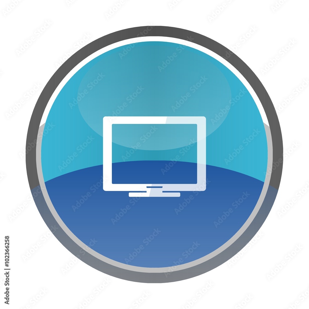 Ecran de télévision dans un bouton Ecran de télévision dans un bouton