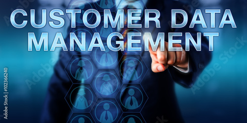 Manager Touching CUSTOMER DATA MANAGEMENT photo