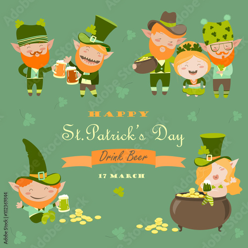 St. Partick day with leprechaun