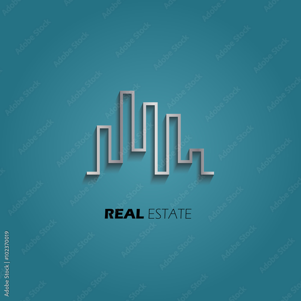 City Skyline Real Estate icon. Vector design City Skyline Real Estate icon. Vector design