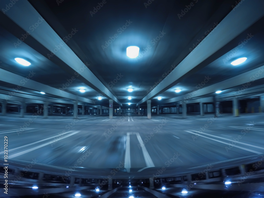 Parking Garage at Night Parking Garage at Night