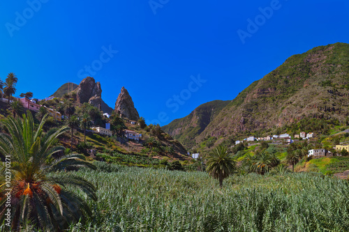 Hermigua valley in La Gomera island - Canary